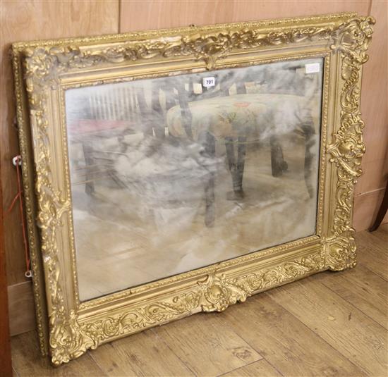 A large gilt framed mirror, W.105cm